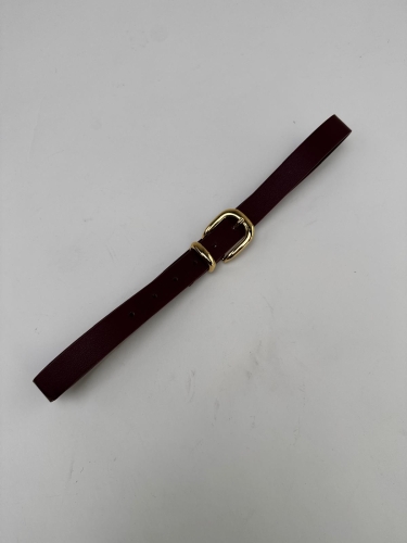 AKS-17095 Bordo Köprü Gold Tokalı Suni Deri Kemer - 2