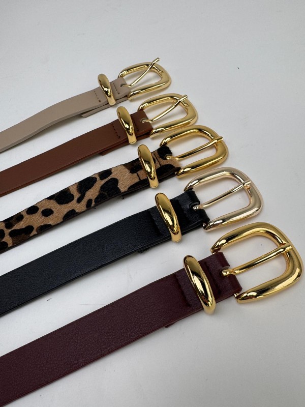 AKS-17095 Taba Köprü Gold Tokalı Suni Deri Kemer - 3