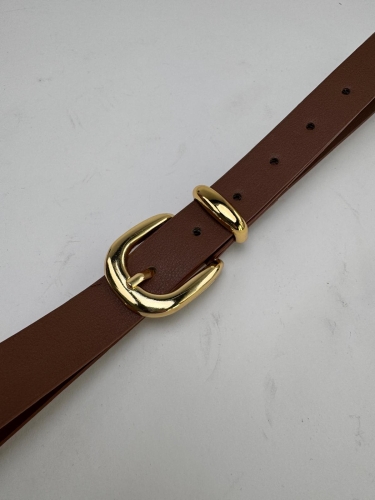 AKS-17095 Taba Köprü Gold Tokalı Suni Deri Kemer - Cappmoda