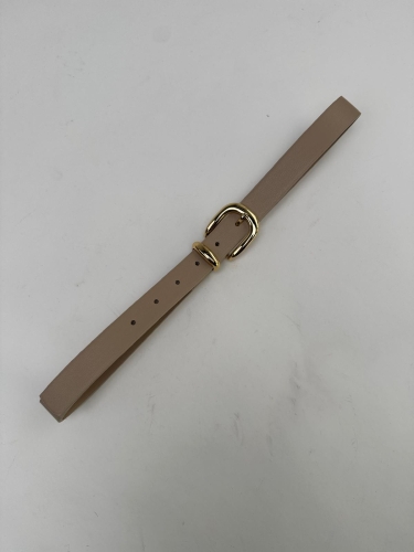 AKS-17095 Taş Rengi Köprü Gold Tokalı Suni Deri Kemer - 2