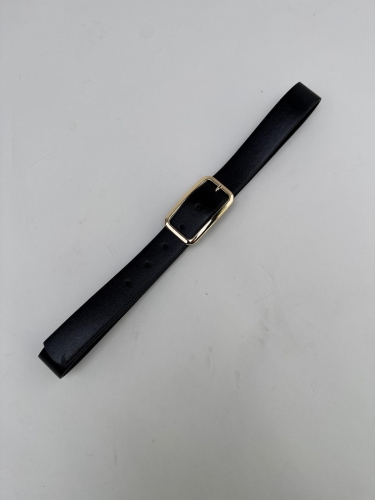 AKS-17097 Siyah Gold Tokalı Suni Deri Kemer - 2