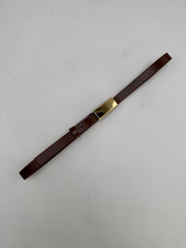 AKS-17098 Taba Dikdörtgen Gold Tokalı Suni Deri Kemer - 2