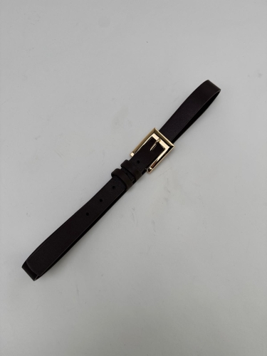 AKS-17099 Acı Kahve Gold Tokalı Suni Deri Kemer - 2