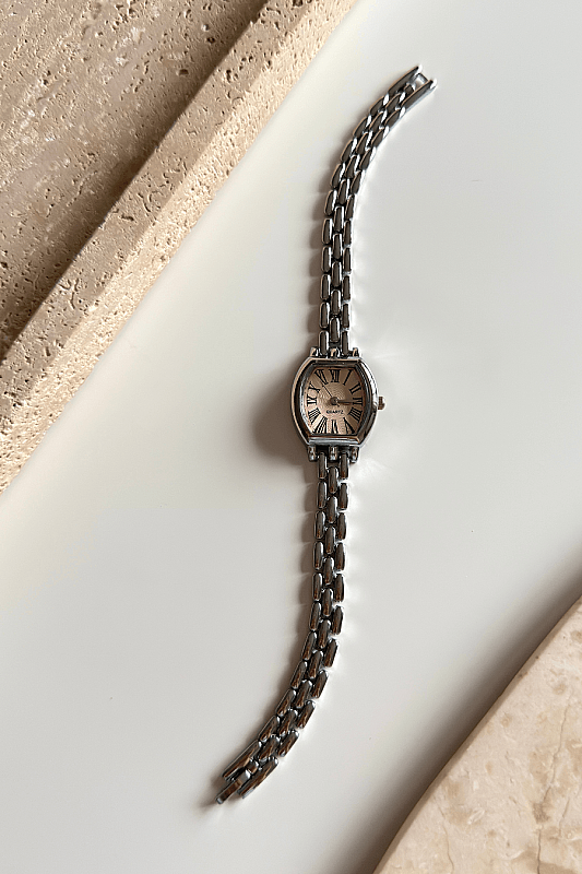 April Pembe Kadran Silver Çelik Kordon Kadın Kol Saati - 1