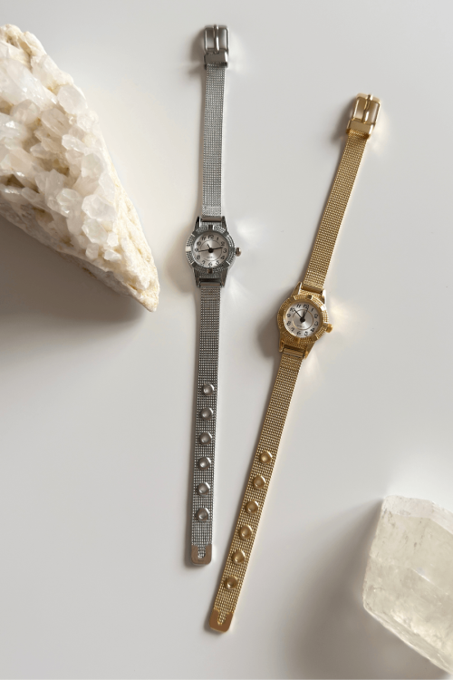 Auris Gold Çelik Hasır Kordon Kadın Kol Saati (1)