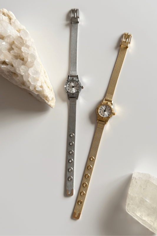 Auris Gold Çelik Hasır Kordon Kadın Kol Saati - 2