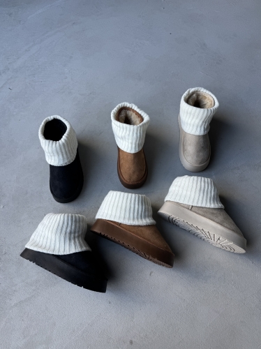 AYK-1013 Taba Tozluk Detaylı Yüksek Taban İçi Kürklü Bot - 3