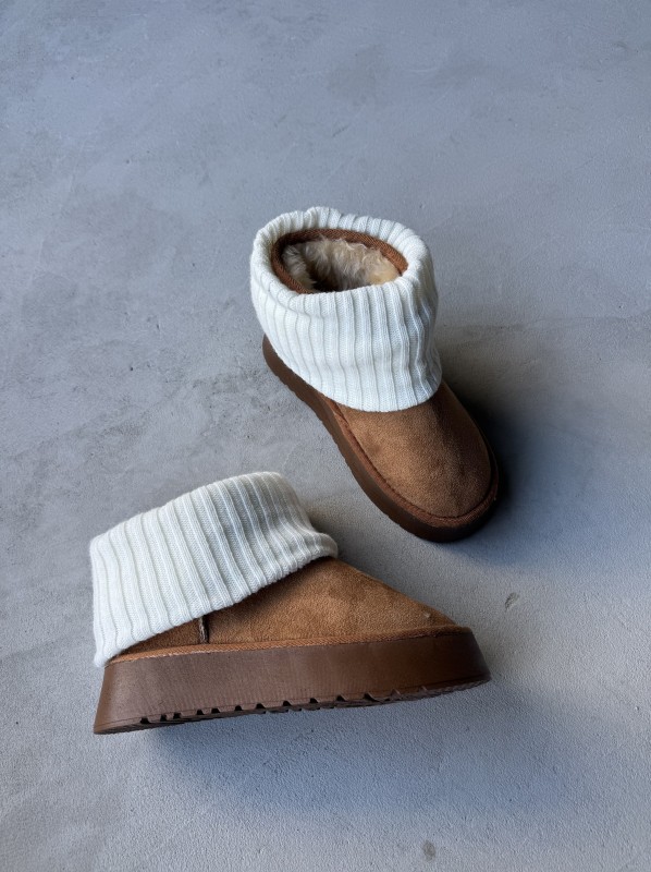 AYK-1013 Taba Tozluk Detaylı Yüksek Taban İçi Kürklü Bot - 1