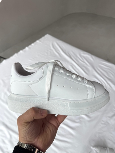 AYK-1017 Beyaz Yüksek Taban Suni Deri Muadil Snekaer - 5