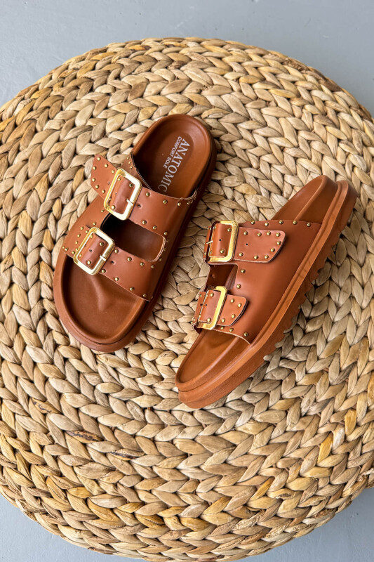 AYK-1020 Taba Gold Tokalı City Walk Terlik - 3