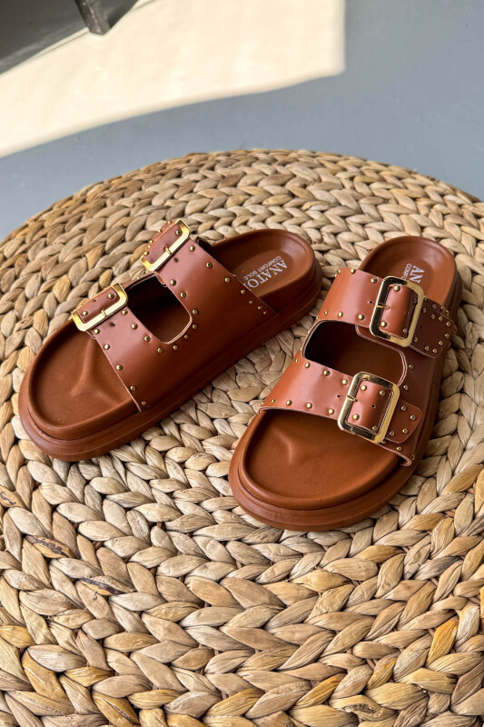 AYK-1020 Taba Gold Tokalı City Walk Terlik - 4