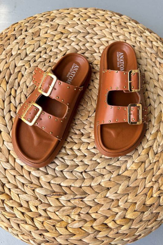 AYK-1020 Taba Gold Tokalı City Walk Terlik - 5