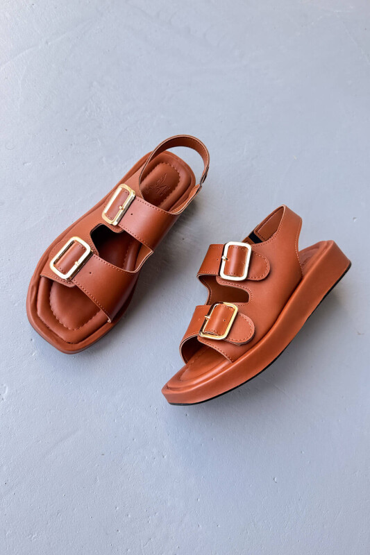 AYK-1021 Taba Gold Tokalı Urban Comfort Sandalet - 1