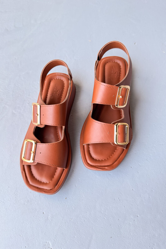 AYK-1021 Taba Gold Tokalı Urban Comfort Sandalet - 2