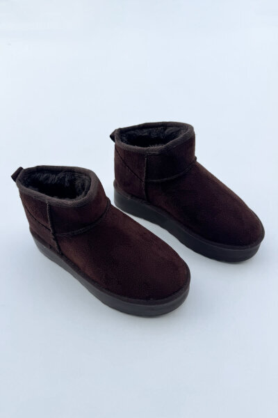 AYK-1022 Acı Kahve İçi Kürklü Orta Boy Kışlık Bot  - 3