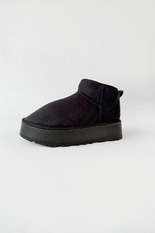 AYK-1022 Siyah İçi Kürklü Orta Boy Kışlık Bot - 3