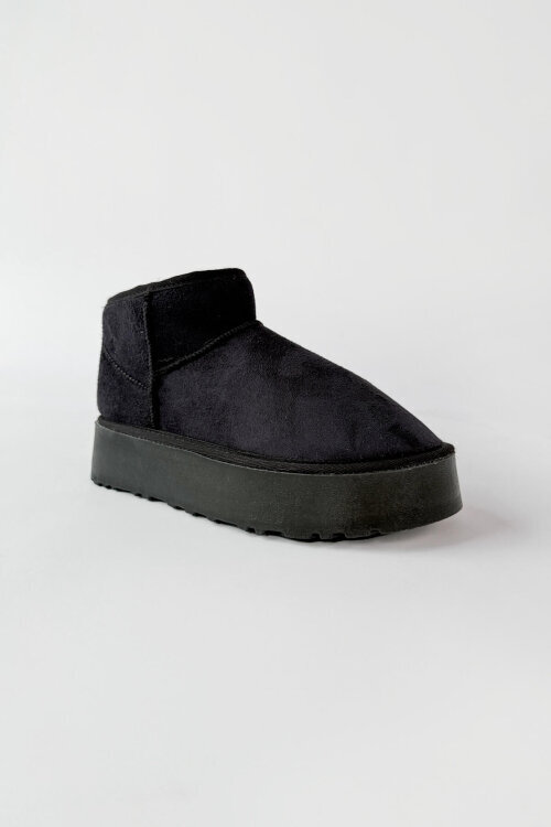 AYK-1022 Siyah İçi Kürklü Orta Boy Kışlık Bot - 4