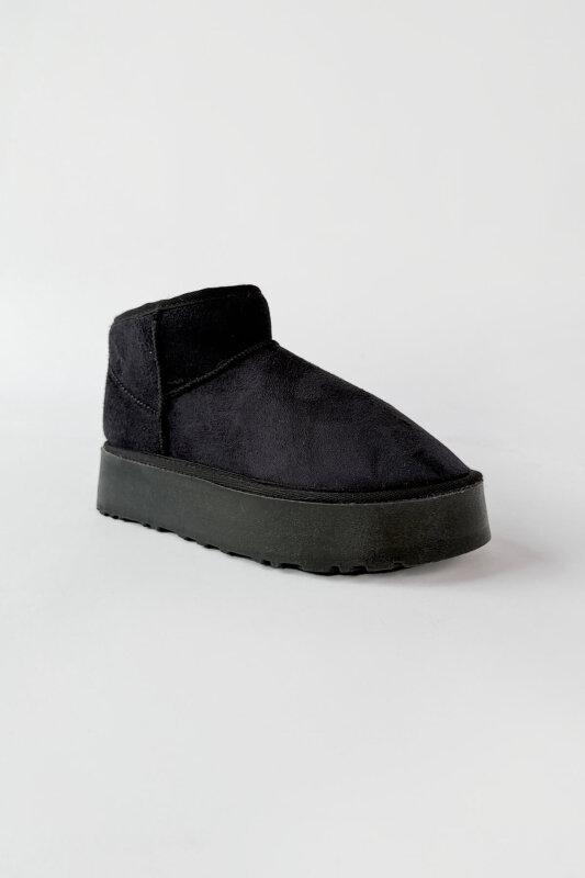 AYK-1022 Siyah İçi Kürklü Orta Boy Kışlık Bot - 4