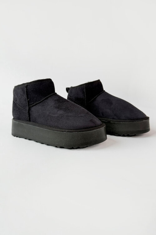 AYK-1022 Siyah İçi Kürklü Orta Boy Kışlık Bot (1)