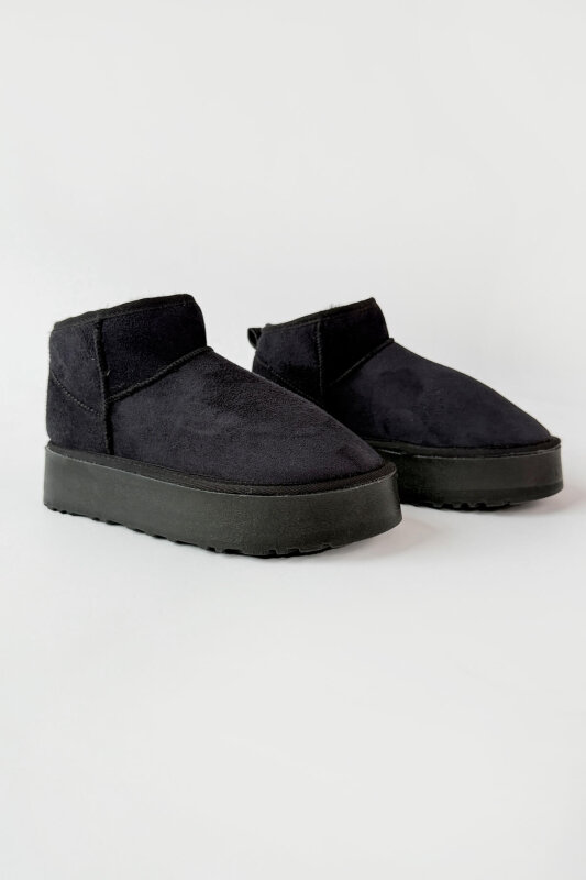 AYK-1022 Siyah İçi Kürklü Orta Boy Kışlık Bot - 2