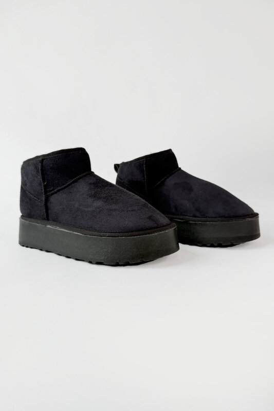 AYK-1022 Siyah İçi Kürklü Orta Boy Kışlık Bot - 7