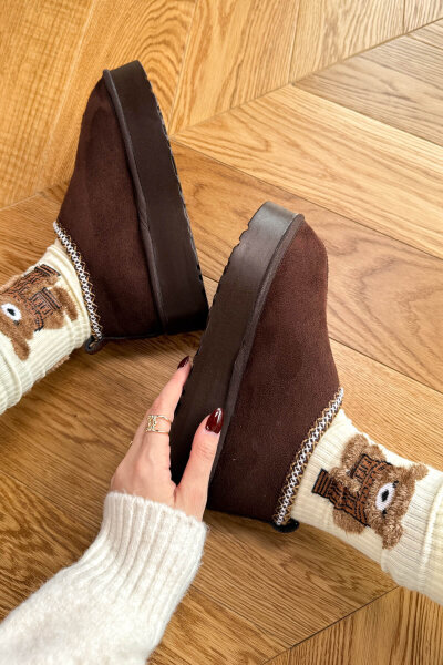 AYK-1023 Acı Kahve İçi Kürklü Bilek Boy Bot