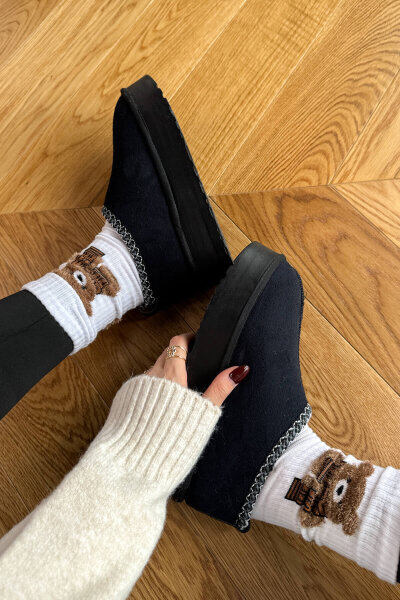 AYK-1023 Siyah İçi Kürklü Bilek Boy Bot