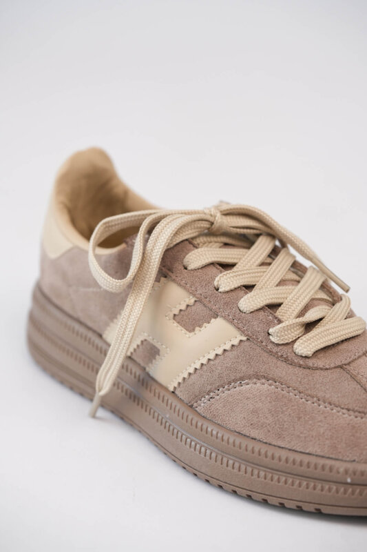 AYK-1028 Vizon Süet Dokulu Kontrast Detaylı Modern Sneaker - 2