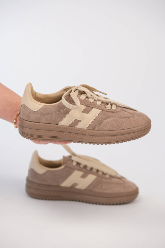 AYK-1028 Vizon Süet Dokulu Kontrast Detaylı Modern Sneaker - 4