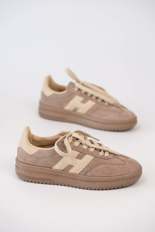 AYK-1028 Vizon Süet Dokulu Kontrast Detaylı Modern Sneaker 