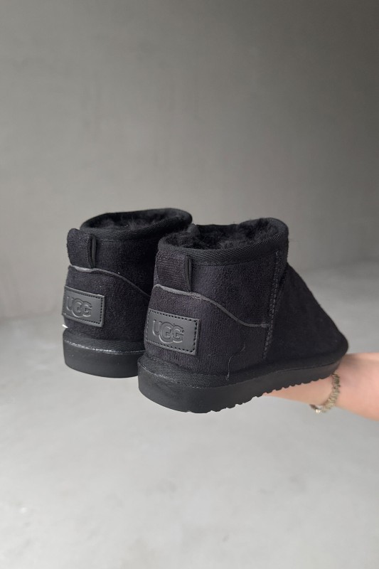 ÇCK-9001 Siyah Mini İçi Kürklü Yumuşak Taban Çocuk Bot - 2