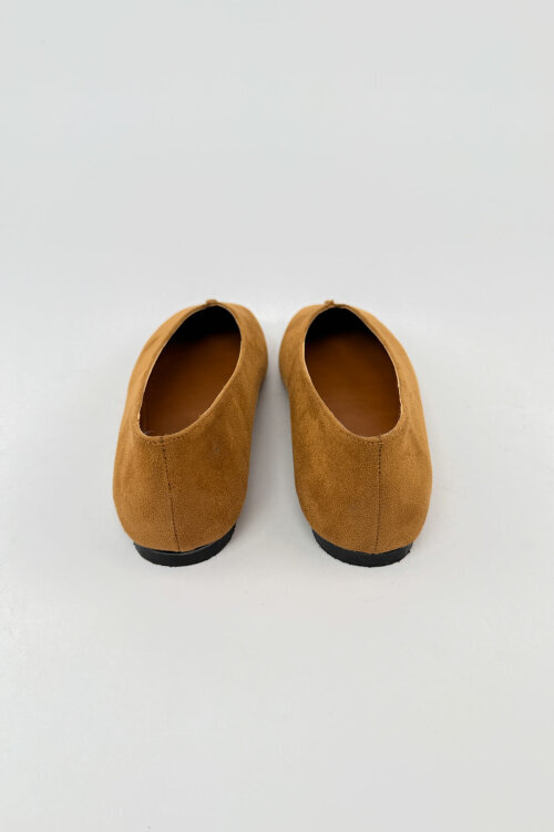 BBT-149 Taba Süet Dikiş Detaylı Babet - 6