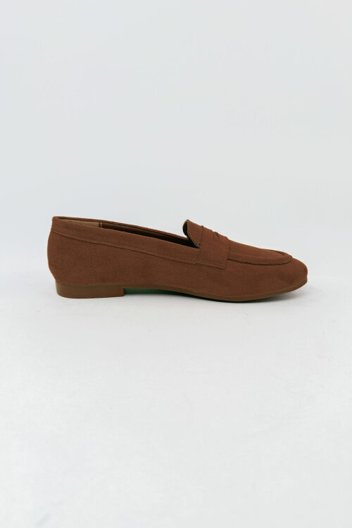BBT-150 Acı Kahve Süet Klasik Loafer
