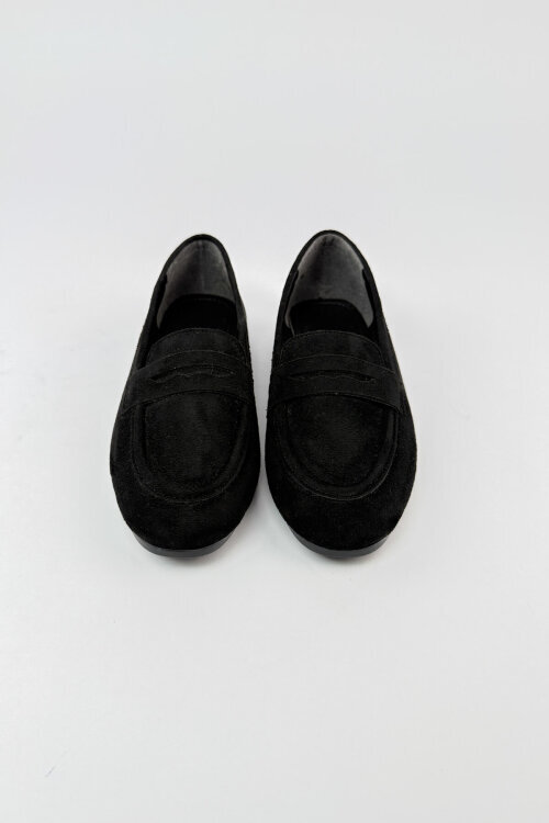 BBT-150 Siyah Süet Klasik Loafer (1)