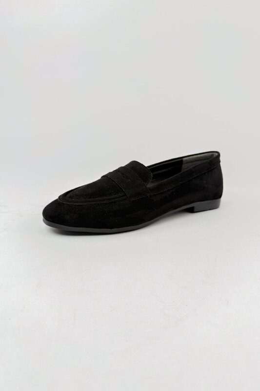 BBT-150 Siyah Süet Klasik Loafer - 4