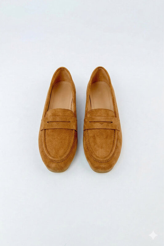 BBT-150 Taba Süet Klasik Loafer - 2