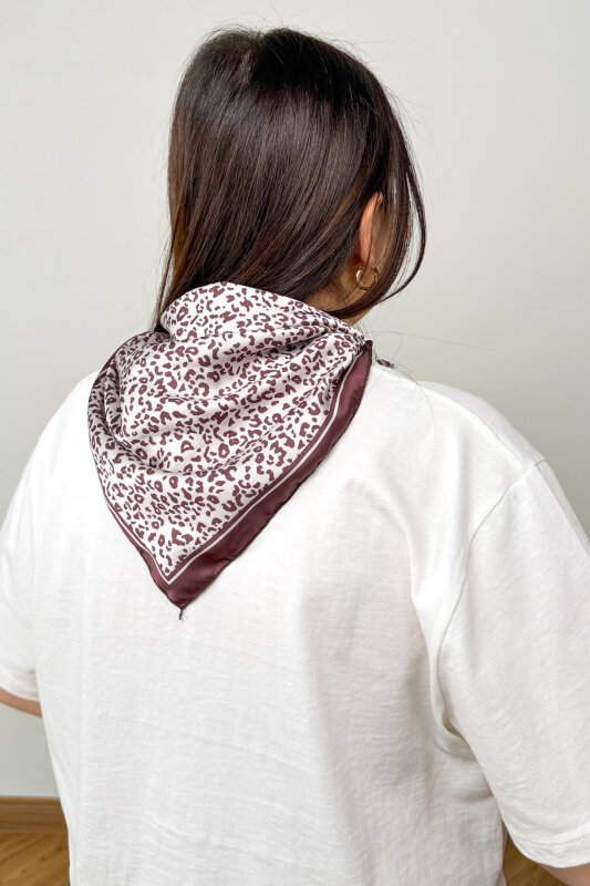 BLZ-6585 Beyaz Fular Detaylı Pamuklu Basic Bluz - 3