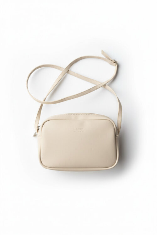 ÇNT-3013 Taş Rengi Mini Kare Suni Deri Uzun Askılı Omuz Çantası 