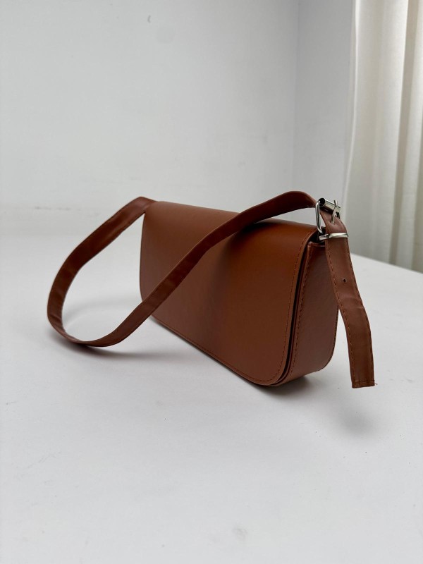 ÇNT-3022 Taba Askılı Baget Suni Deri Omuz Çantası - 1