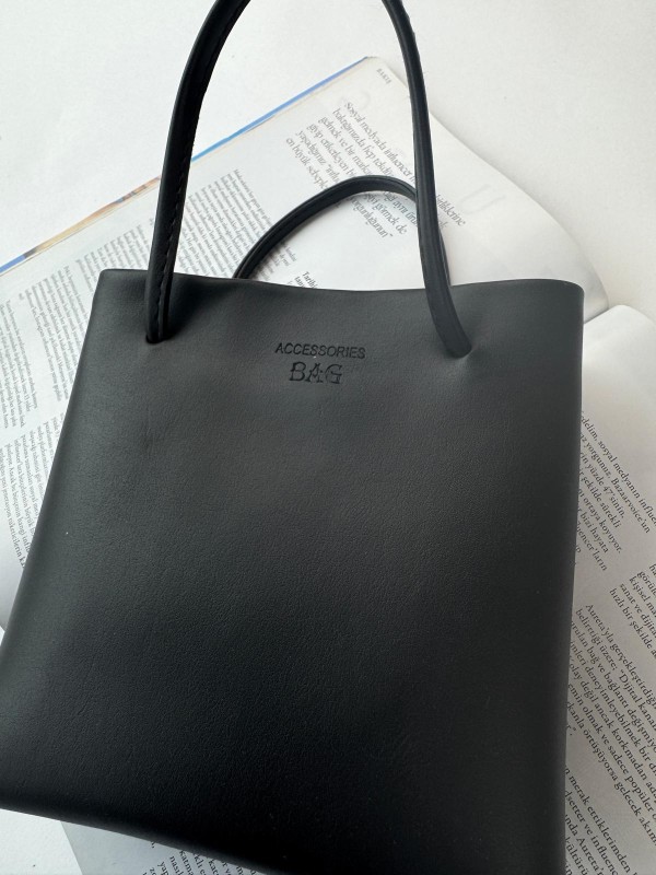 ÇNT-3030 Siyah Kısa Askılı Fermuarlı Suni Deri Crossbody Omuz Çantası - 3