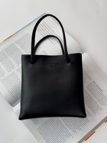 ÇNT-3030 Siyah Kısa Askılı Fermuarlı Suni Deri Crossbody Omuz Çantası - 1