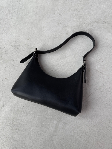 ÇNT-3033 Siyah Yazı Detay Fermuarlı Omuz Çantası - Cappmoda