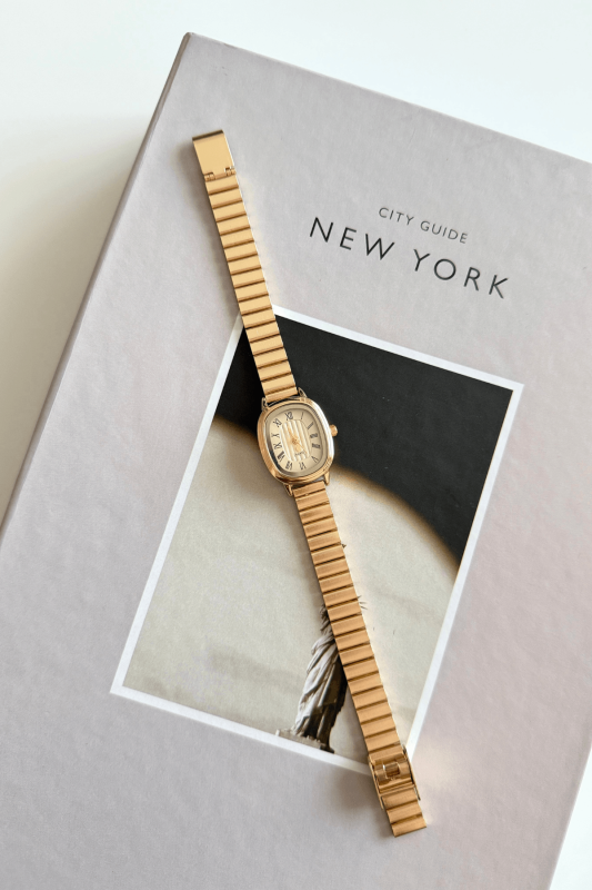 Cosmos Gold Beyaz Oval Kadran Çelik Kordon Kadın Kol Saati - 1