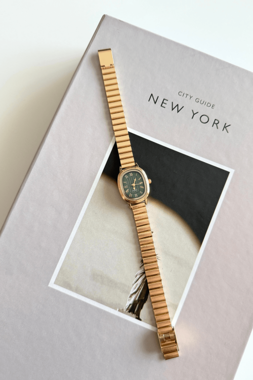 Cosmos Gold Yeşil Oval Kadran Çelik Kordon Kadın Kol Saati - 1