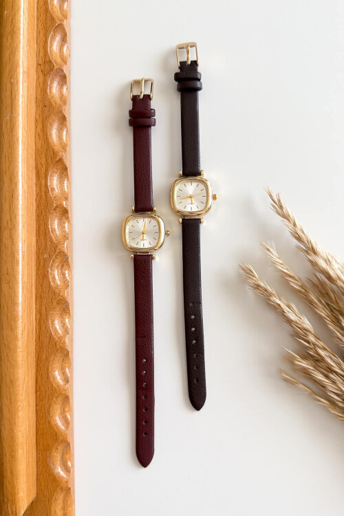 Dream Kahverengi Deri Kordon Kadın Kol Saati - 2