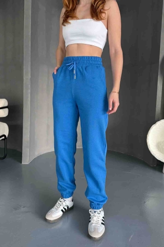 EŞF-09091 Mavi İki İplik Şardonlu Jogger Eşofman - Cappmoda (1)