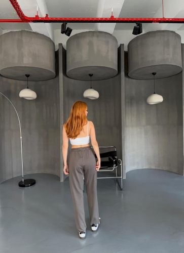 EŞF0011 Füme Havuç Model Modal Kumaş Çimalı Eşofman Altı - 8