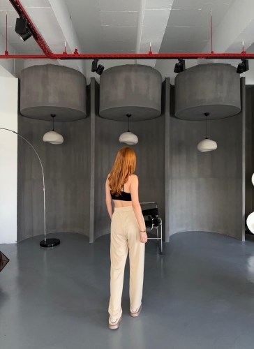 EŞF0011 Taş Rengi Havuç Model Modal Kumaş Çimalı Eşofman Altı - 4