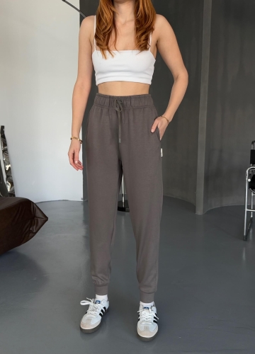 EŞF0012 Füme Modal Kumaş Düz Jogger Eşofman Altı 