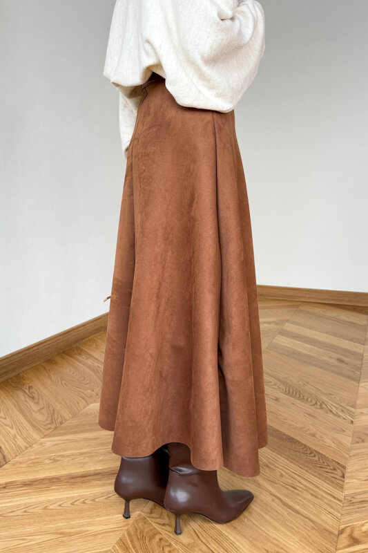 ETK-0283 Taba Süet Çan Etek - 3